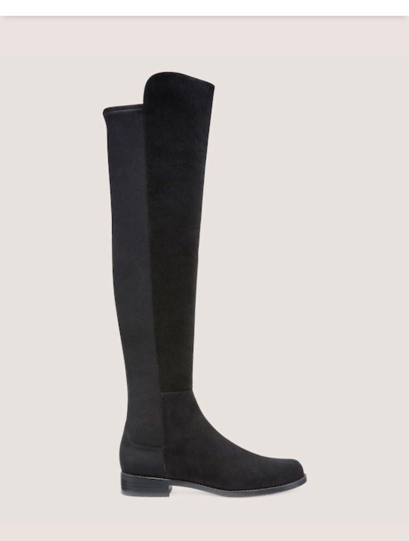 Genuine suede over top the knee boots