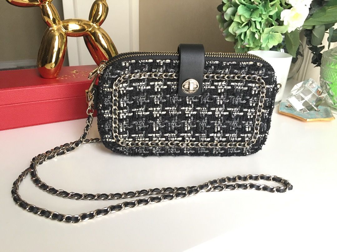 Zara tweed crossbody bag 2025