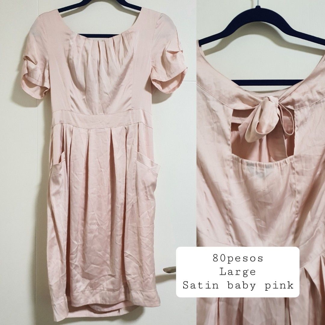 Odessa Satin Mini Dress - Baby Pink