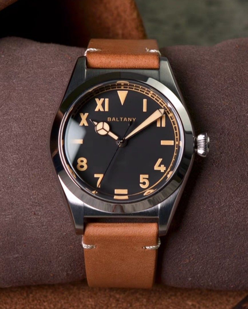 Baltany Vintage WWII Military Automatic Watch, cal. NH38, stainless