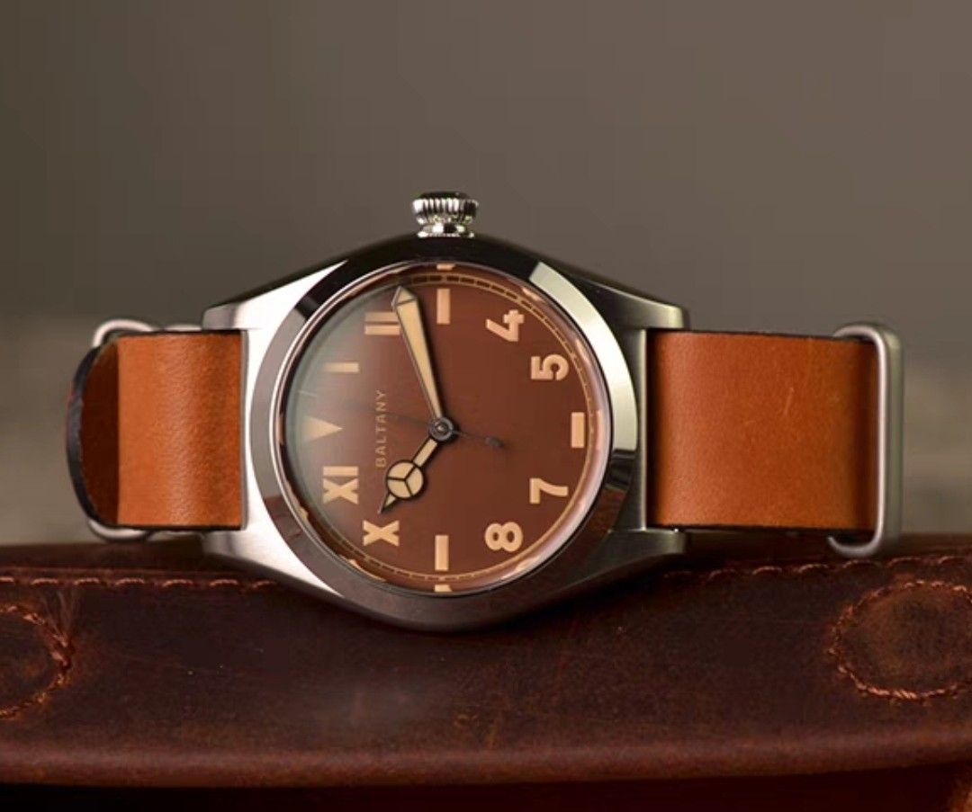 Baltany Vintage WWII Military Automatic Watch, cal. NH38, stainless