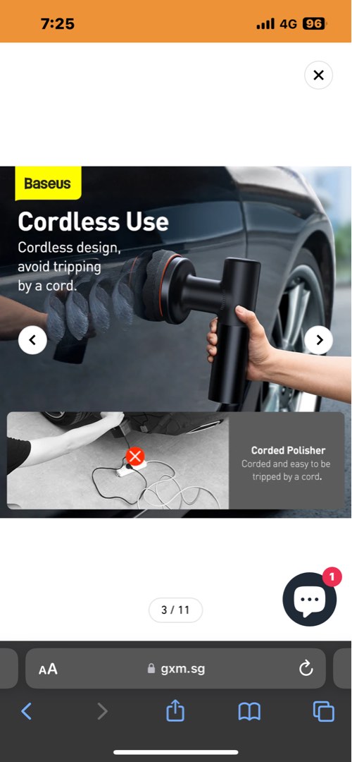 Baseus car polishing machine, Car Accessories, Accessories on Carousell