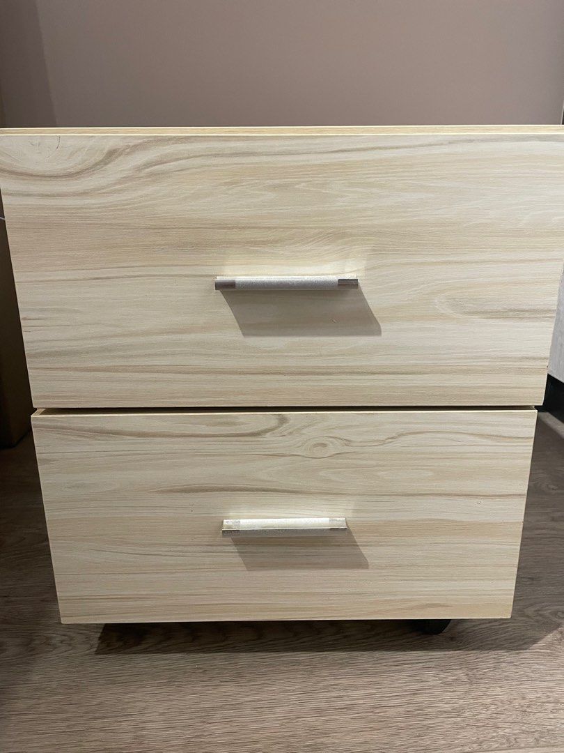 Bedside table with rollers, Furniture & Home Living, Furniture, Shelves