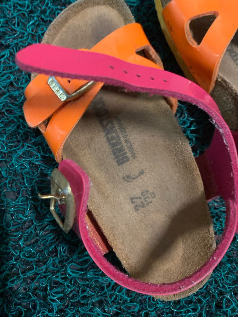 Birkenstock yao tropical orange hot sale pink