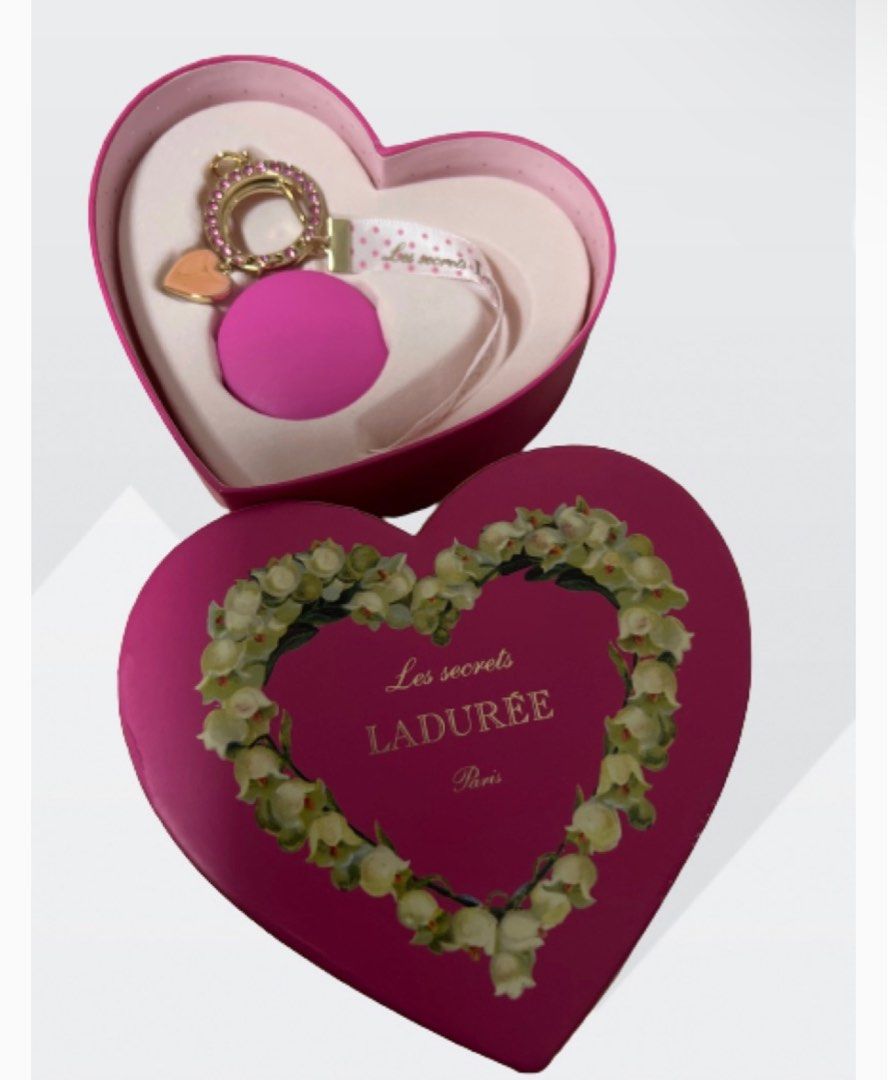 BN Authentic LADUREE pink macaron shaped bag charm