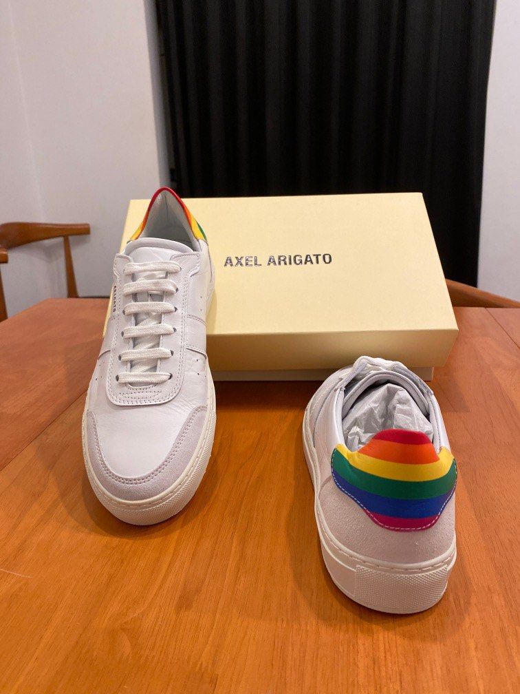 Rainbow white sneakers hot sale