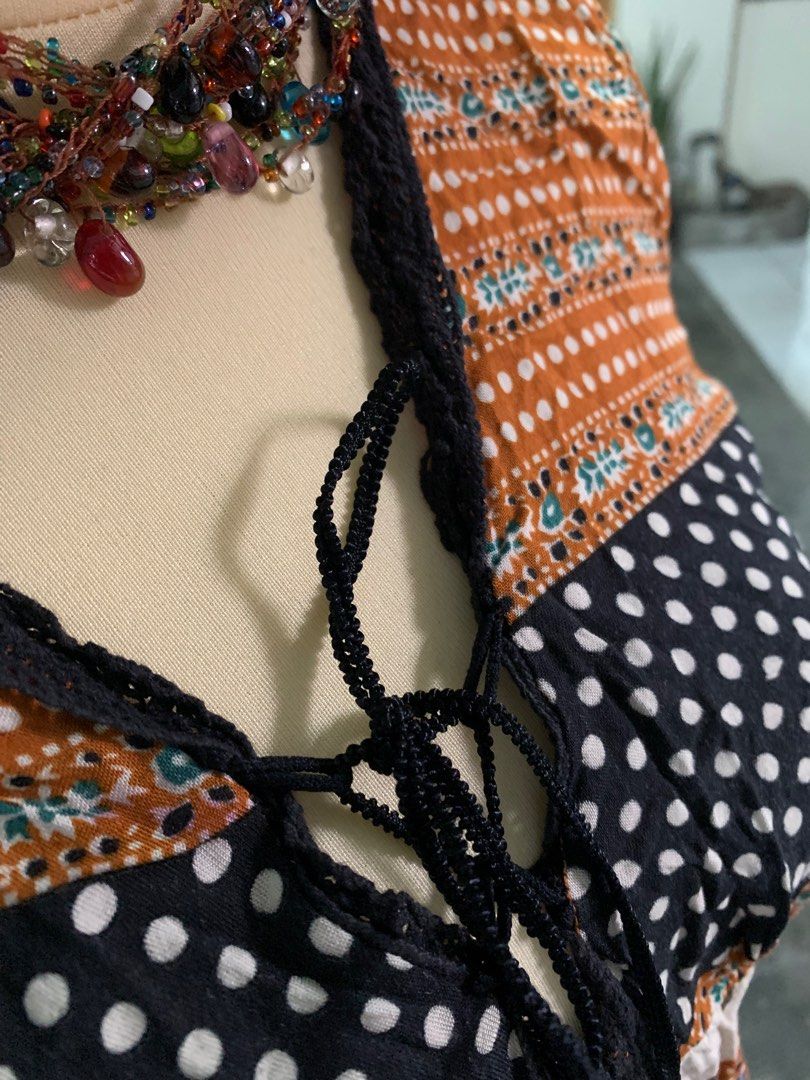 Bohemian mini dress tunik cantik murah Fesyen Wanita Pakaian