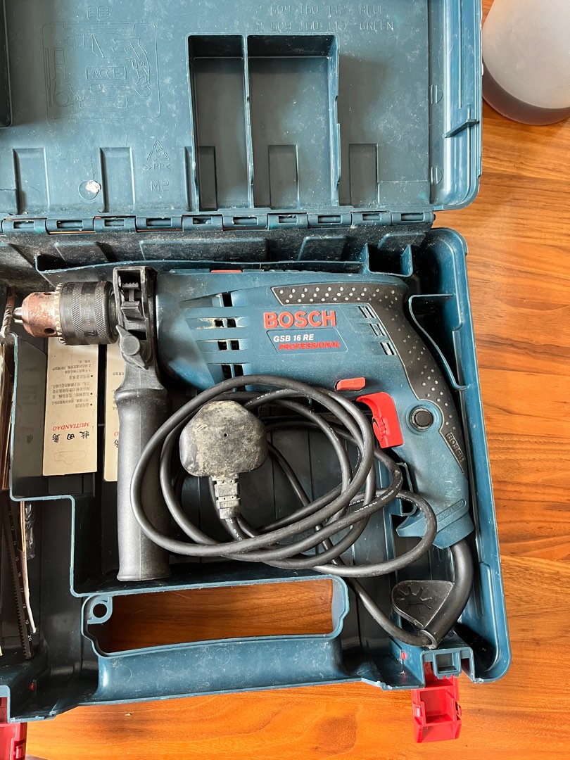 Bosch drill GSB 16RE, Furniture & Home Living, Home Improvement ...