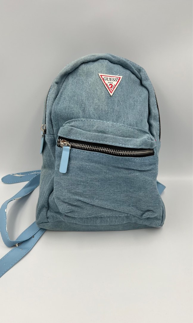 Guess denim mini backpack store