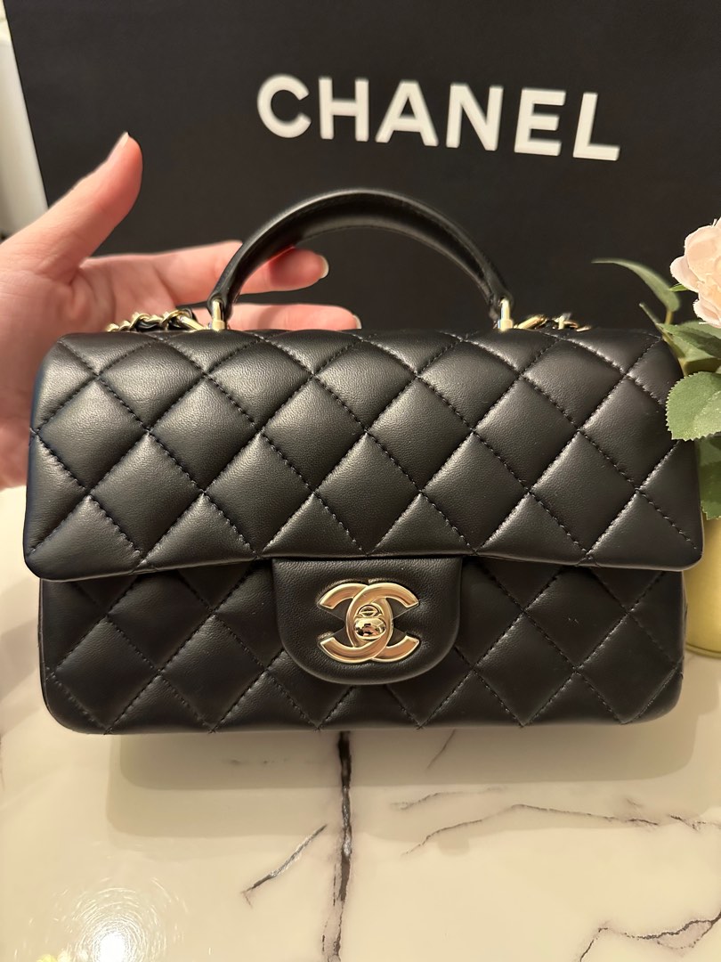 CHANEL My Perfect Mini Flap Bag in Iridescent Black Caviar