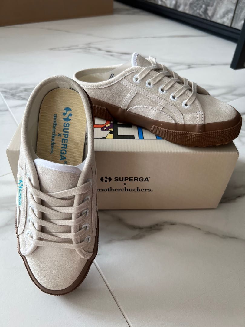 Brand new Superga Motherchuckers suede mules. Size euro35 us5