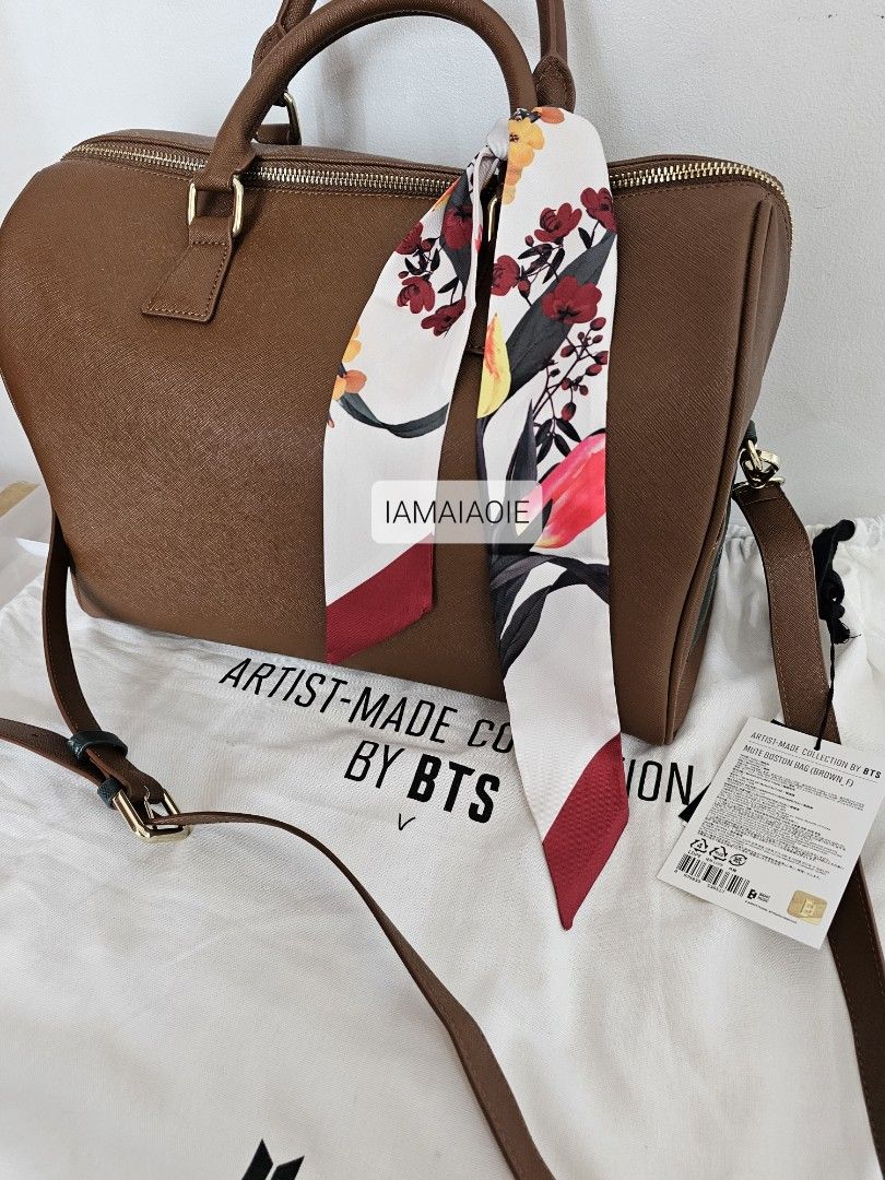 BTS Artist Made Collection V Taehyung Mute Boston Bag W/Box K-POP Official  Goods