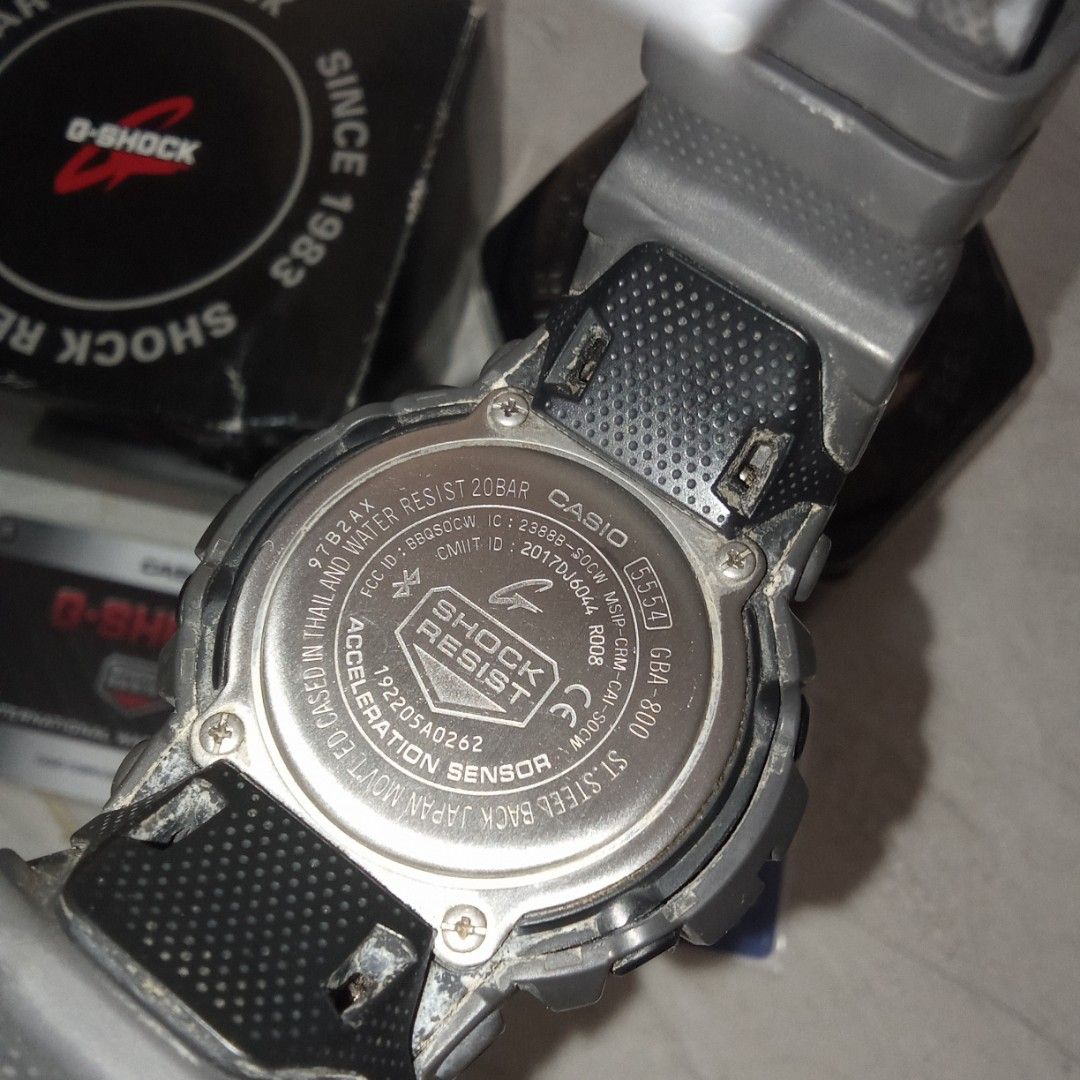 Casio G Shock GBA 800 Grey Bluetooth Step Tracker Siap Pakai