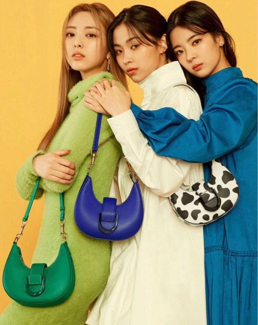 Charles & Keith ITZY Gabine Belted Hobo Bag Green