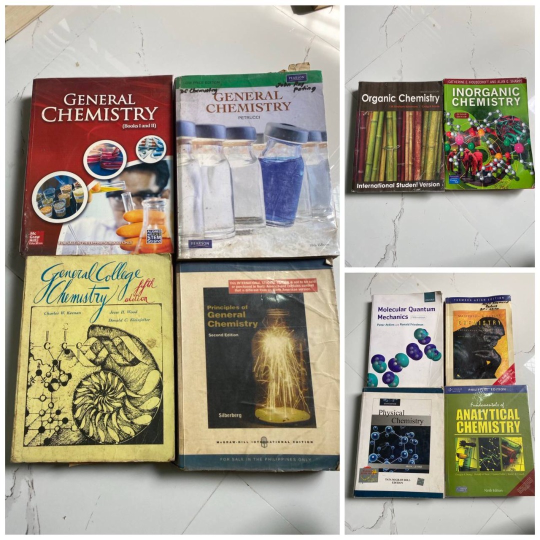 Chemistry Textbooks (General, Analytical, Organic, Inorganic, Quantum ...