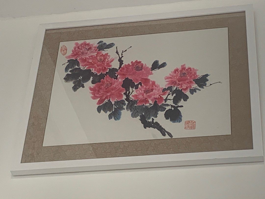 Chinese painting flowers中國水墨畫, 興趣及遊戲, 手作＆自家設計