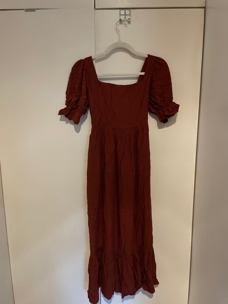 Chocolate brown maxi dress, Women's Fashion, Dresses & Sets, Dresses on ...