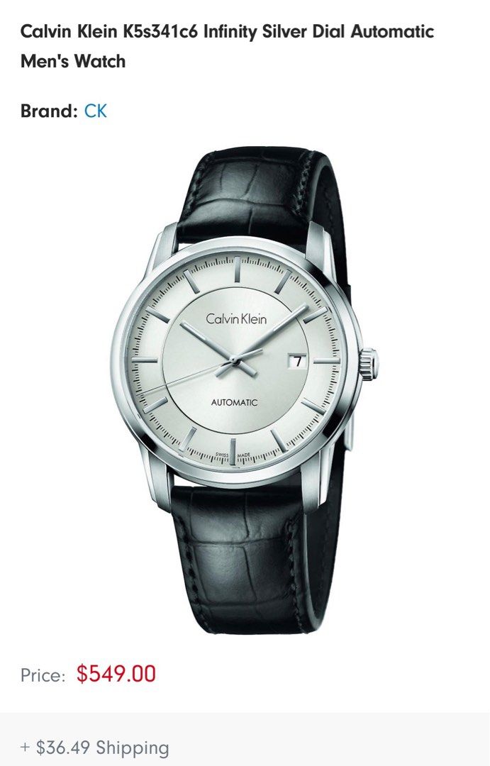 Ck automatic on sale watch