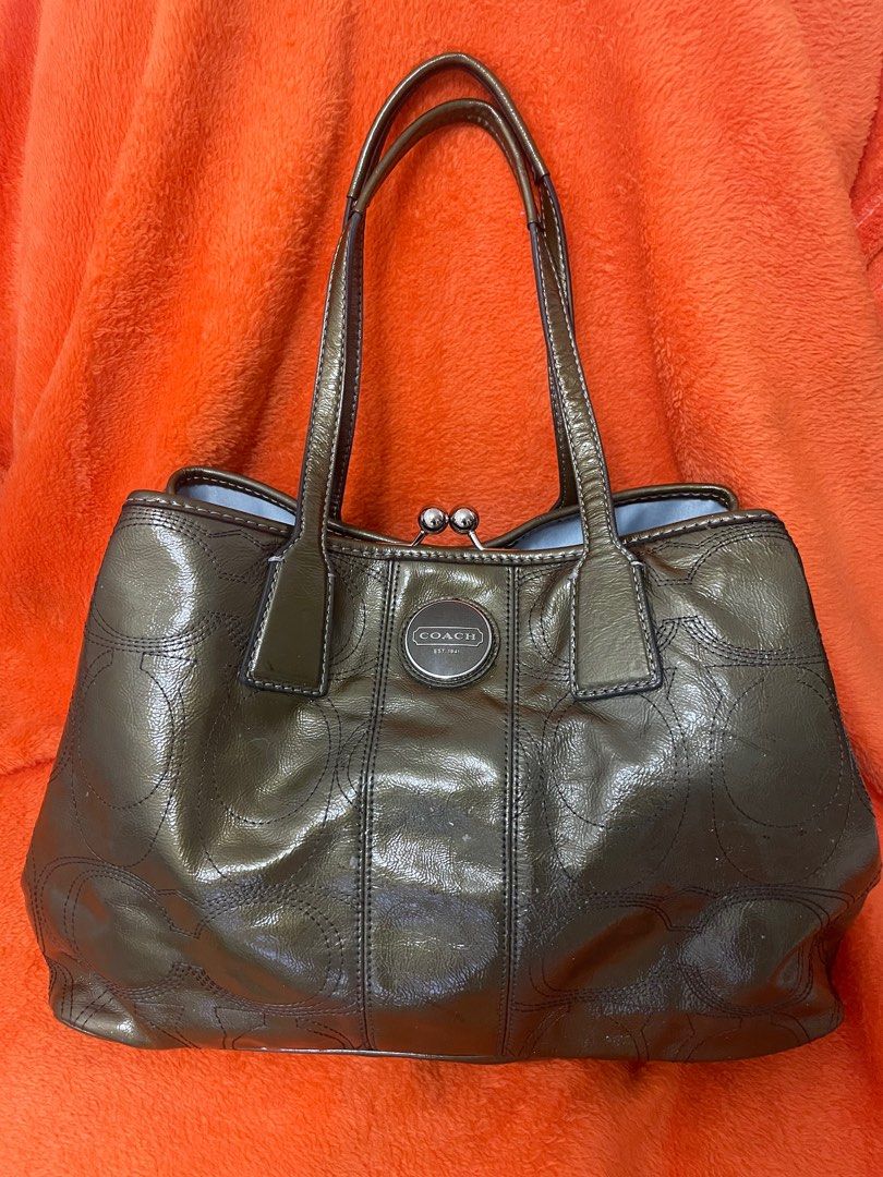 Vintage Coach G33-9545 Soho Cowhide Red Leather Bag Purse | eBay