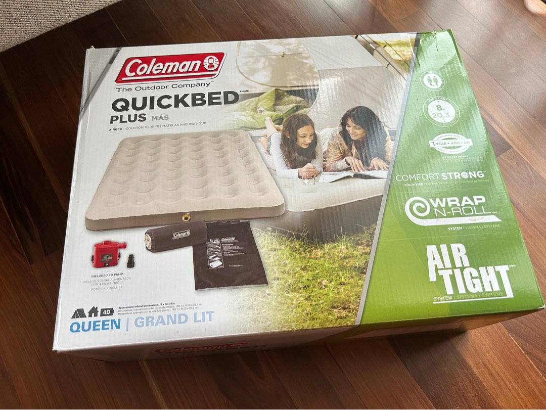 Coleman Quickbed Queen Size with Electric Pump, Furniture & Home Living ...