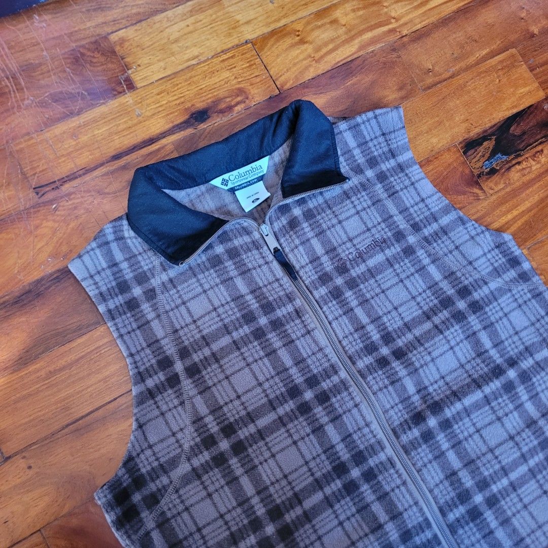 Columbia plaid vest womens discount