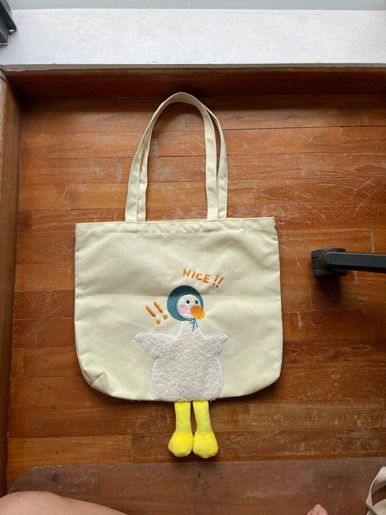 Cute Duck tote bag, Women's Fashion, Bags & Wallets, Tote Bags on Carousell