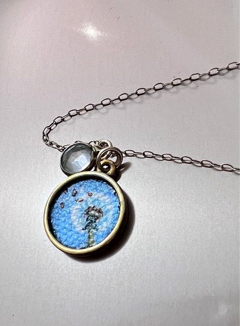 Dandelion pendant necklace sale
