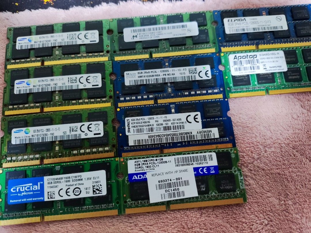 DDR3L 8G 1600MHZ LAPTOP RAM Computers Tech Parts Accessories