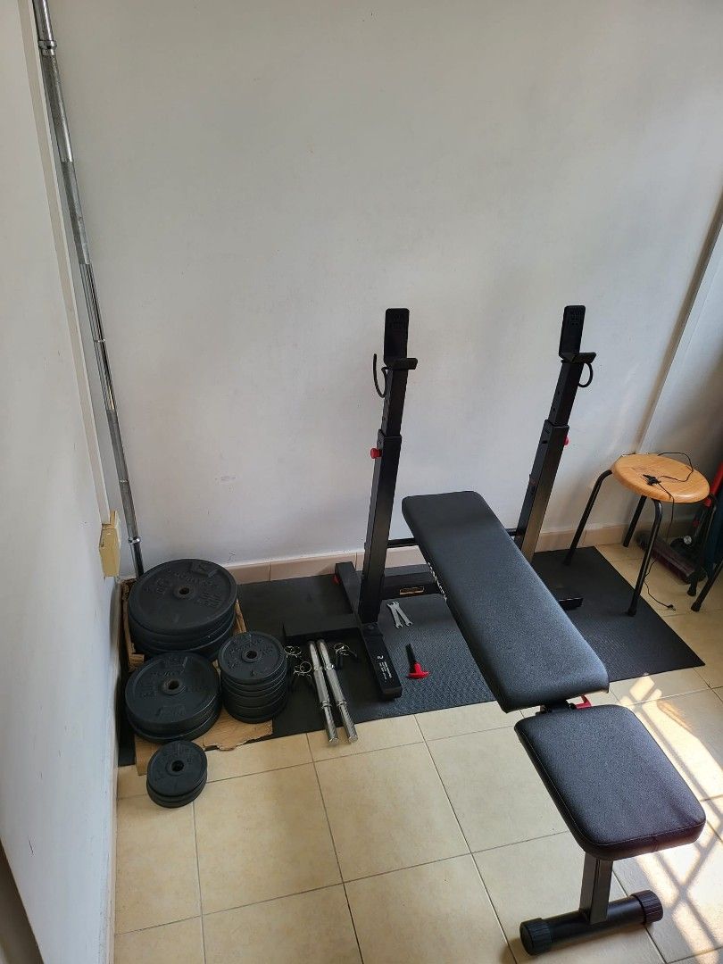 Decathlon home gym cheap set
