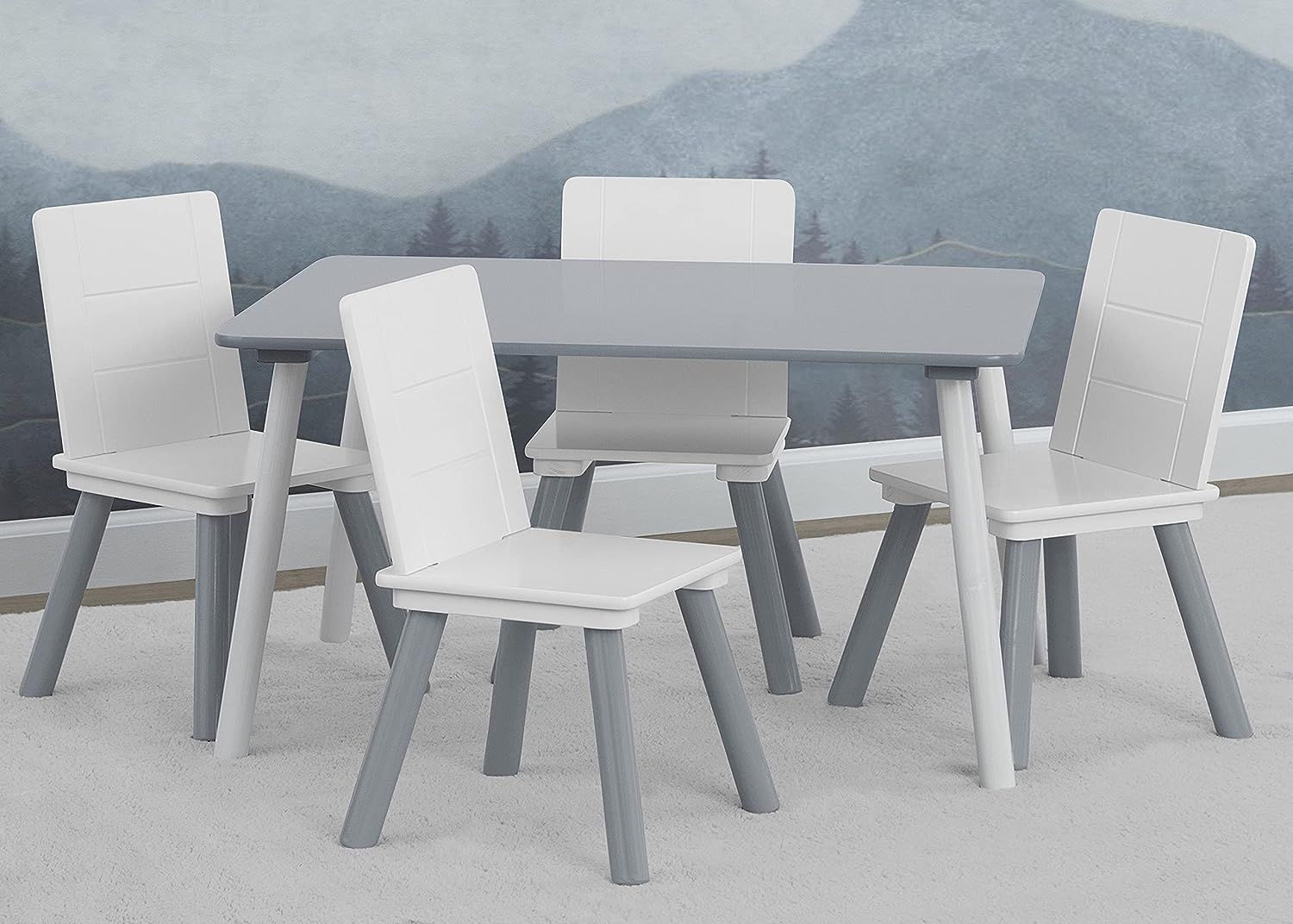 Delta children's table discount and chairs grey