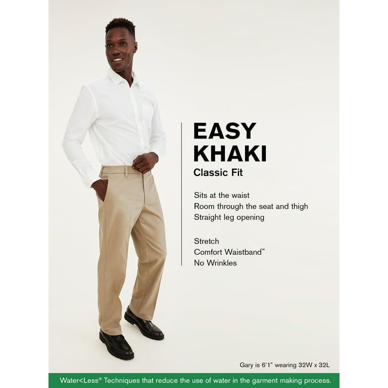 Dockers Men s Classic Flat Front Easy Khaki Pant with Stretch