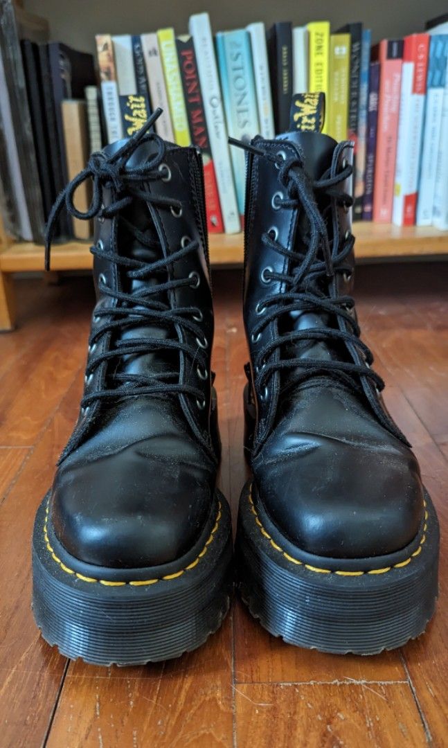 Dr martens Black Jadon Platform Boots Women s Fashion Footwear