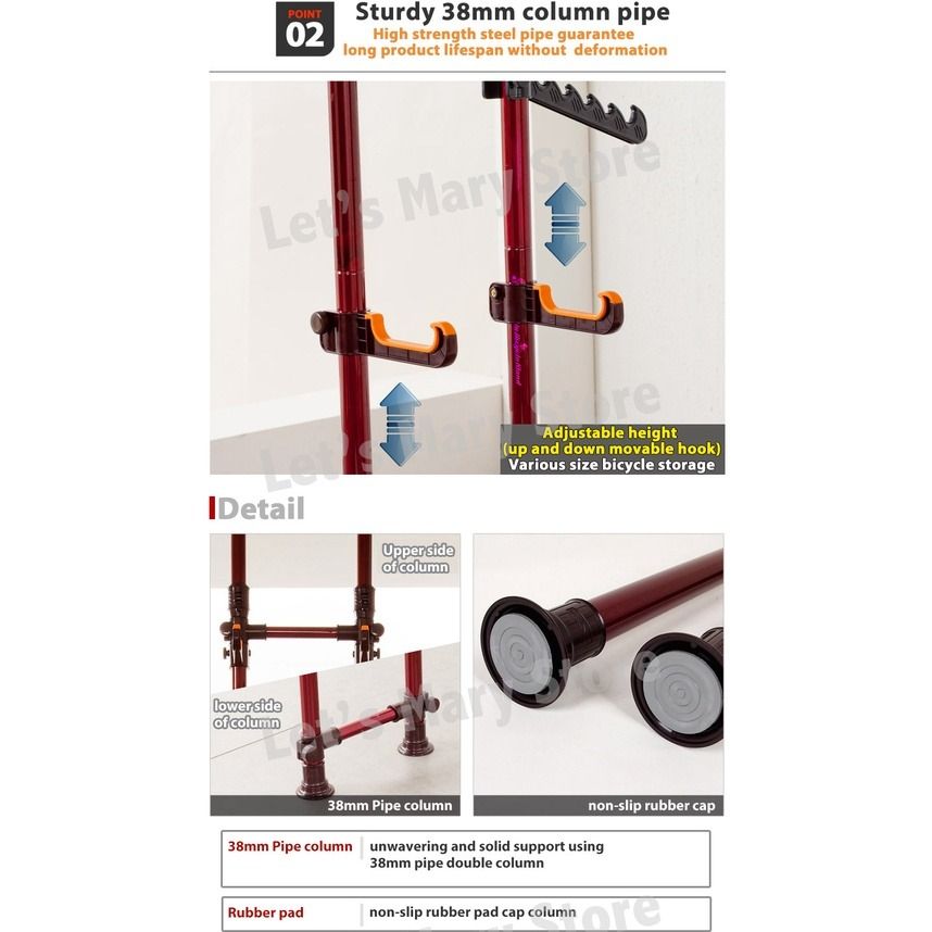 Dual Bicycle Rack Premium Bicycle Standing Rack, Sports Equipment ...