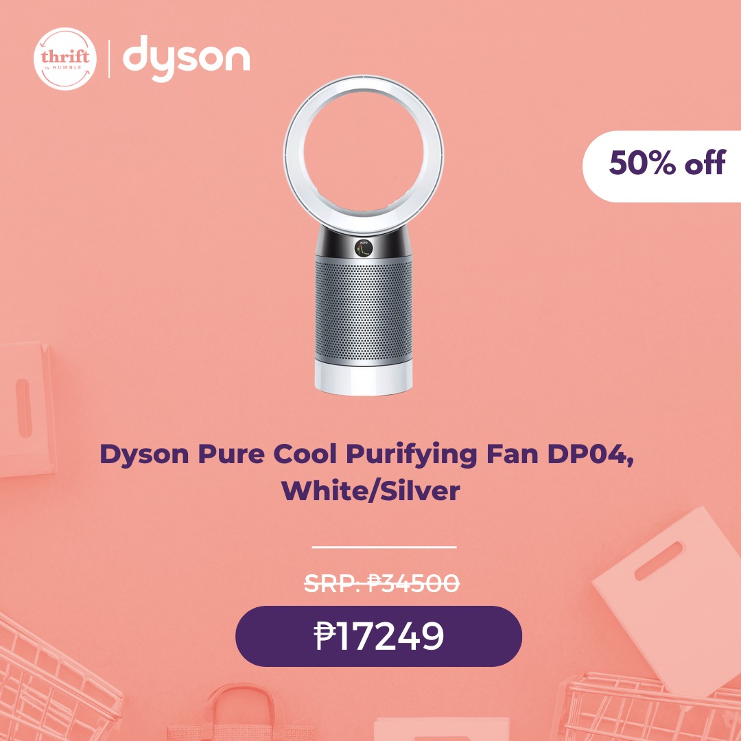 Dyson Pure Cool Purifying Fan DP04, White/Silver, TV & Home Appliances