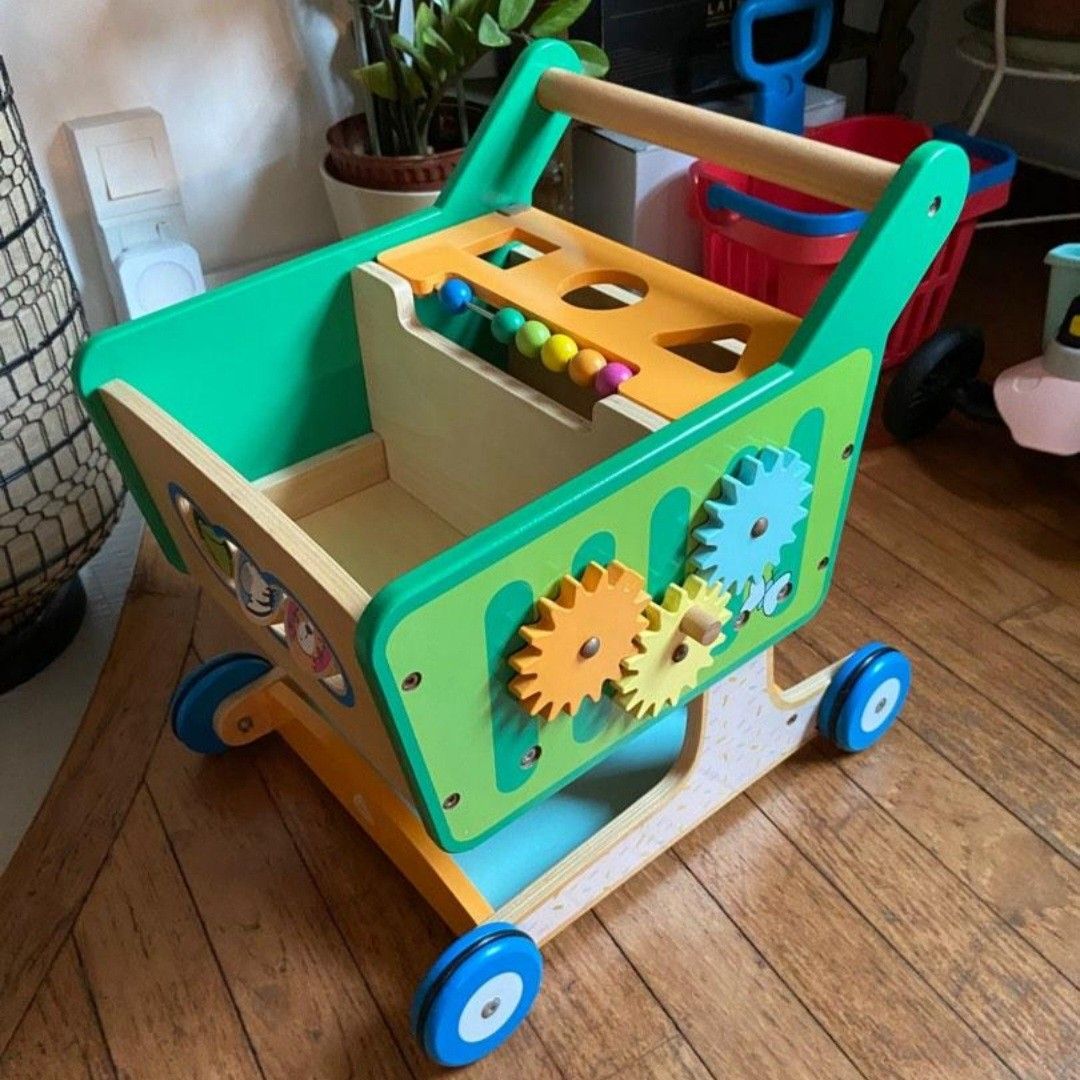 Elc wooden shopping trolley hot sale