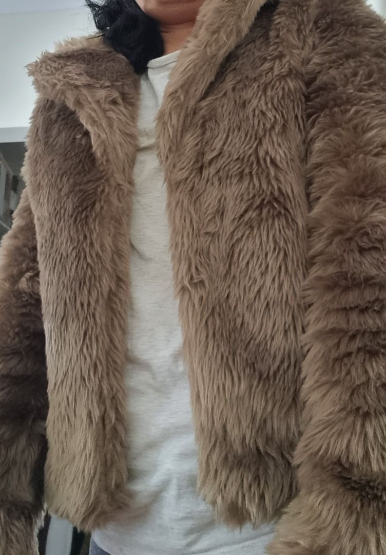Elegant Faux Fur Collar Jacket