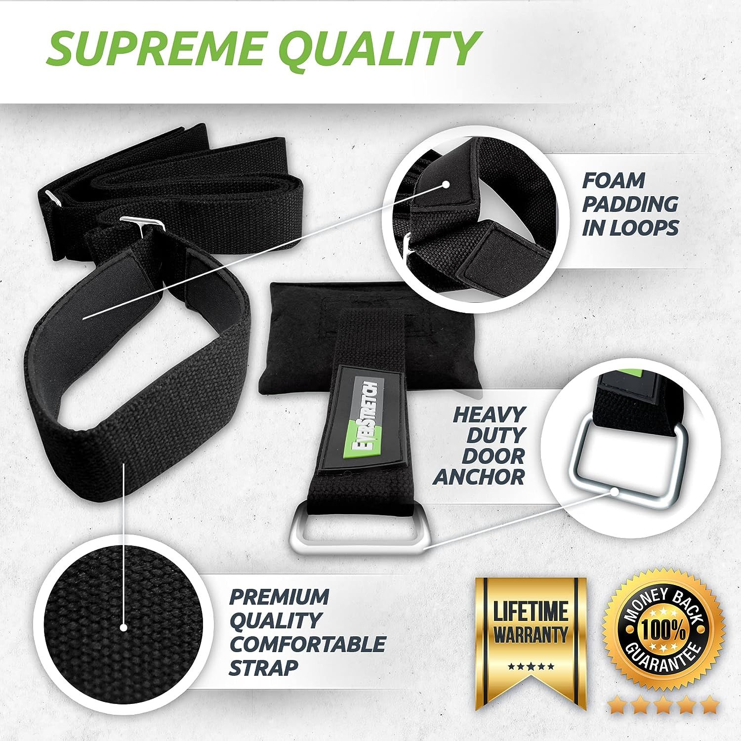 EverStretch Leg Stretcher Get More Flexible with The Door Flexibility Trainer PRO Premium Stretching Equipment for Ballet Dance MMA Taekwondo