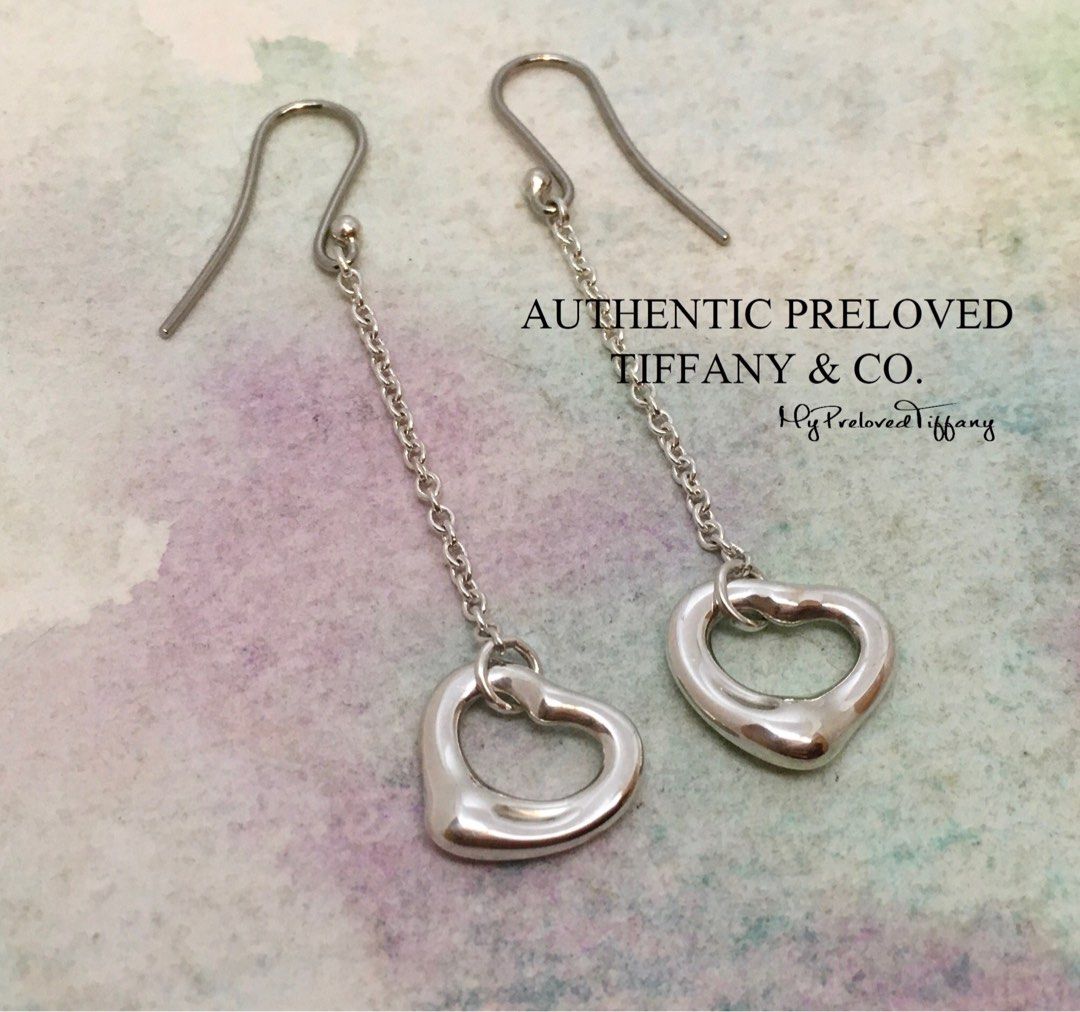Tiffany open heart earrings silver online
