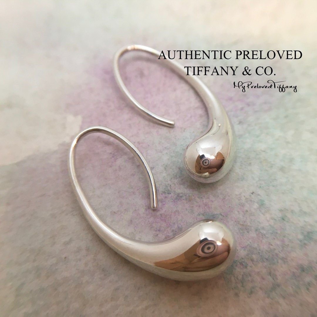 Tiffany teardrop earrings discount silver