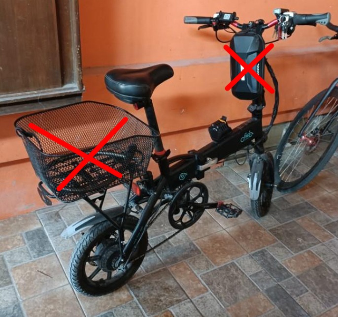 Fiido D1 bike BROKEN BATTERY including charger Sports