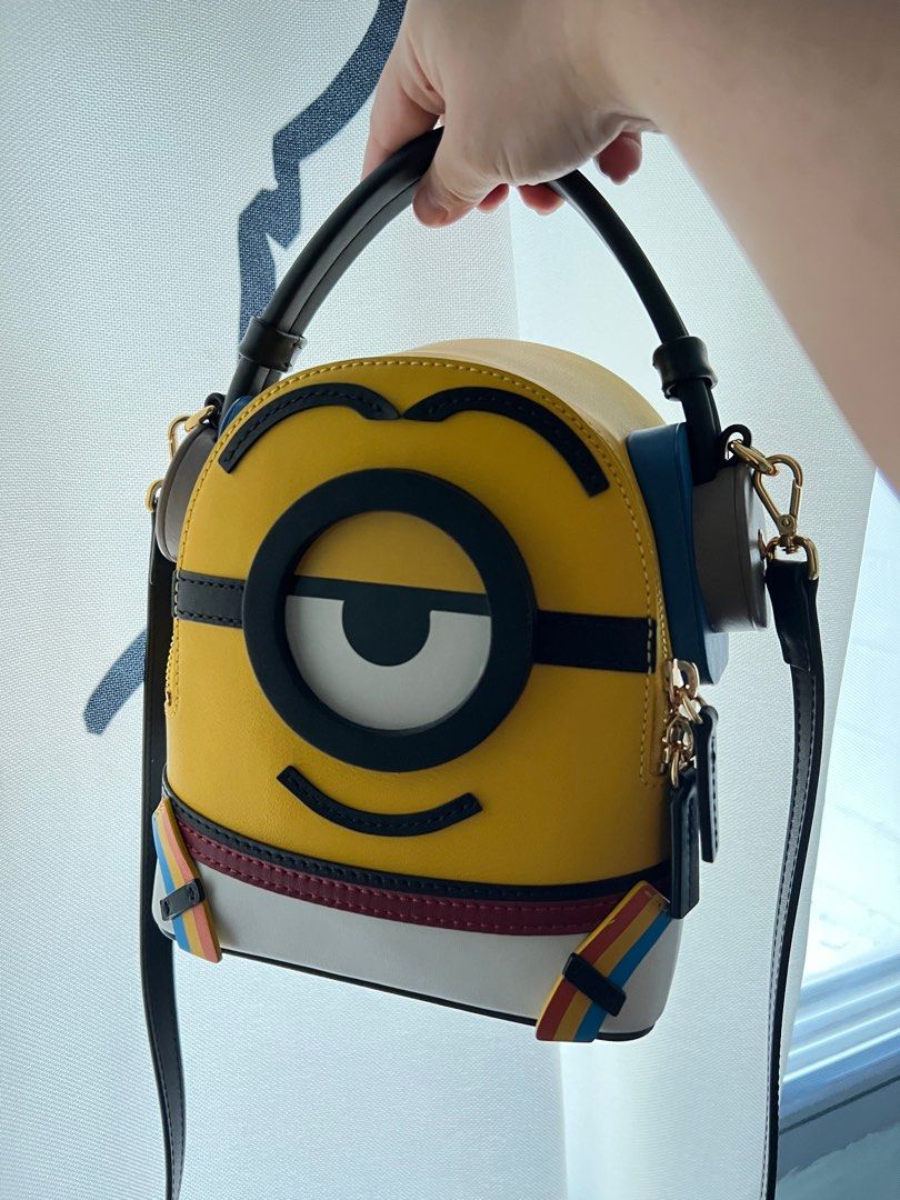 FION Minions Denim with Leather Backpack - Earphone