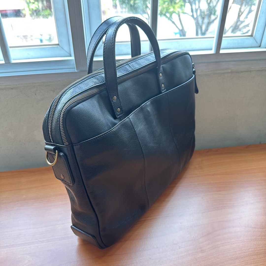 Fossil haskell new arrivals double zip briefcase