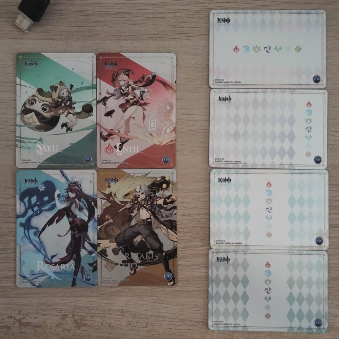 genshin impact character cards Hobbies Toys Memorabilia