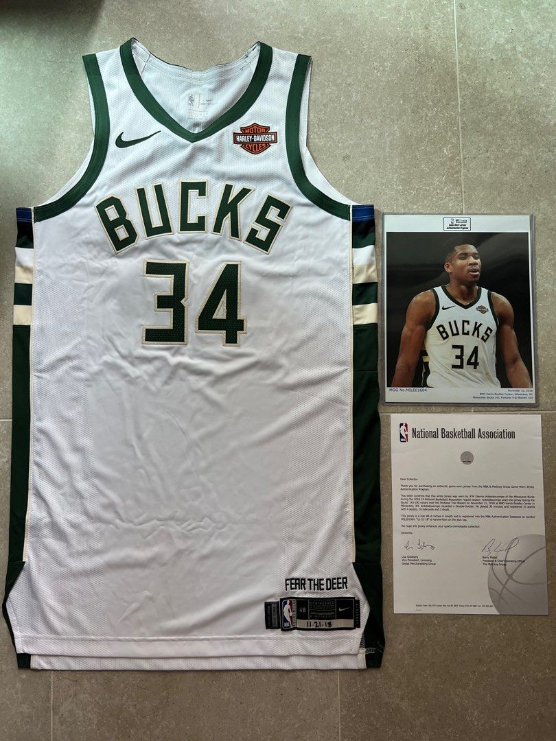 Giannis Antetokounmpo Game Worn Meigray Jersey COA Carousell