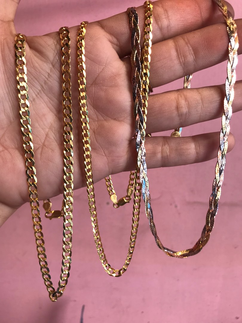 Gold plated silver necklace, Men's Fashion, Watches & Accessories