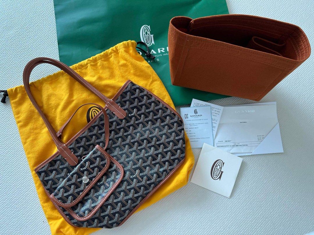 Goyard Anjou Mini Tote Bag in Two tone color, Luxury, Bags & Wallets on  Carousell