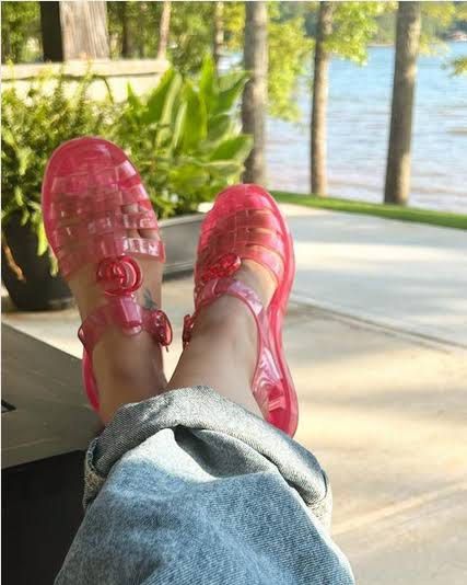 Gucci GG Jelly Sandal Red size 38 INC box ORI 3.940jt