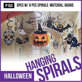 Halloween Hanging Spirals Party Banners Backdrops Wall Decors