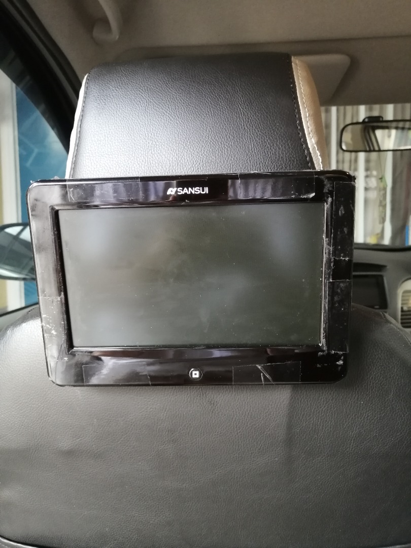 Headrest Monitor Sansui Clip On 8inch, Aksesoris Mobil di Carousell