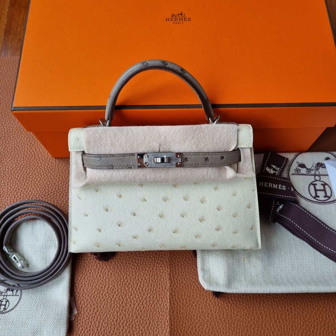 Hermes kelly mini sellier ostrich special order hss, Luxury, Bags & Wallets  on Carousell